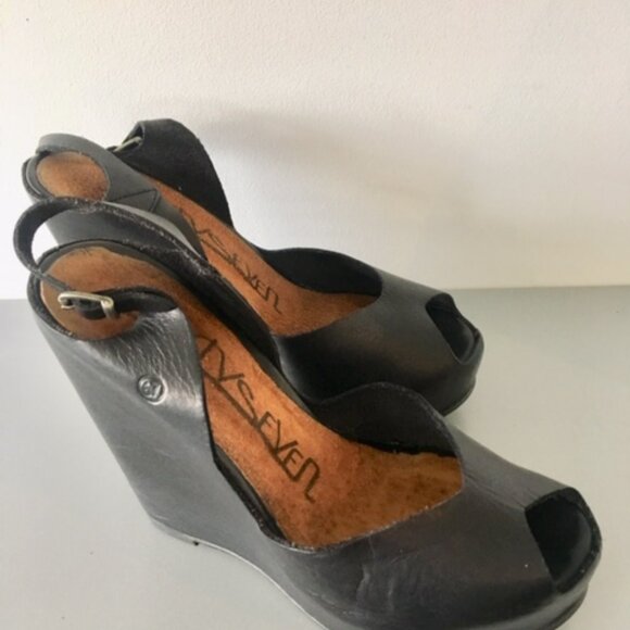 Sixty Seven platform Wedge black size 6 - Picture 10 of 14